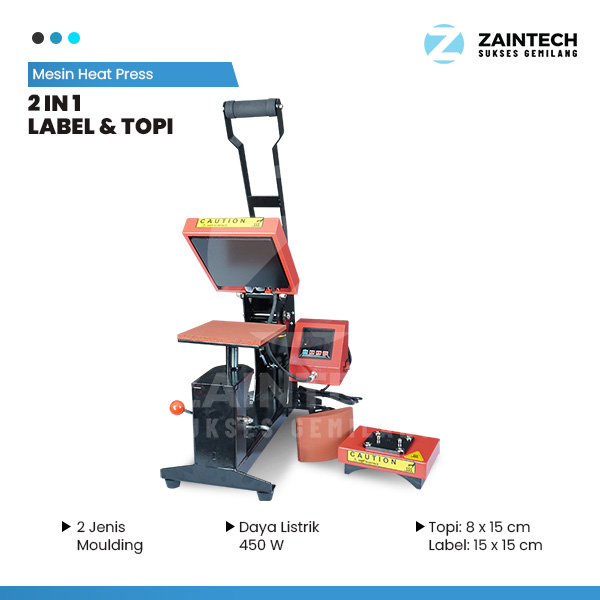 Serupa Mesin Heat Press 2in1 (Label & Topi)